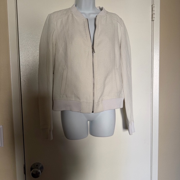 Banana Republic Women's Cream Bomber Jacket - Picture 1 of 5